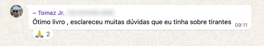 Mensagem de Tomaz Jr.: Ótimo livro, esclareceu muitas dúvidas que eu tinha sobre tirantes.